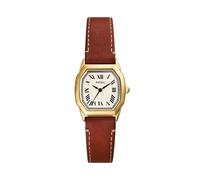 Fossil Harlow - Reloj de Pulsera de Acero Inoxidable de Tres manecillas para Mujer, Cuero marrón/Dorado, Harlow