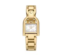 Fossil Harwell Reloj para mujer, movimiento de cuarzo con correa de acero o piel, Tono oro y blanco, 28MM