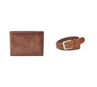 Fossil Hombre Derrick Cartera de Cuero marrón y cinturón Aiden, Estuche