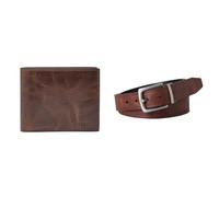 Fossil Hombre Derrick Cartera de Cuero marrón y cinturón Parker, Estuche
