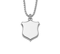 Fossil Hombre Necklace Heritage, collar colgante de acero inoxidable, Plata, Plata brillo