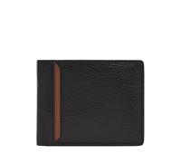 Fossil Huntington, Billetera Bi-Fold para Hombre, Negro, Small