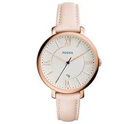 Fossil Jacqueline Reloj para mujer, movimiento de cuarzo con correa de acero o piel, Tono rosa claro y oro rosa, 36MM
