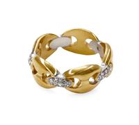 Fossil Heritage JF049319987 - Anillo de acero inoxidable multicolor para mujer