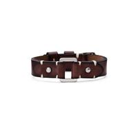 Fossil Machine JF04942040 - Pulsera de cuero marrón para hombre