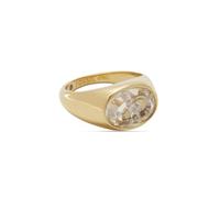 Fossil Sadie JF048967106 - Anillo de acero inoxidable dorado para mujer