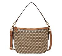 Fossil Jolie Bolso cruzado de piel o ante marrón para mujer, Marrón rojizo