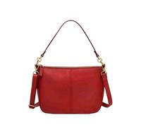 Fossil Jolie Bolso cruzado de piel rojo para mujer, Rojo oscuro