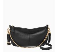 Fossil Jolie - Bolso de hombro de piel para mujer, Negro con cadena, Talla única