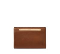 Fossil Liza - Cartera Plegable multifunción de Piel para Mujer, Color marrón con Oro, Talla única