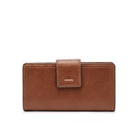 Fossil Billetero para mujer Logan, Cartera con solapa de piel y poliuretano marrón 17,1 cm de largo x 1,9 cm de ancho x 8,9 cm de alto SL7830200