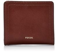 Fossil Billetero para mujer Logan, Billetero con solapa de piel y ribetes de poliuretano marrón 10,2 cm de largo x 2,5 cm de ancho x 8,9 cm de alto SL7829200
