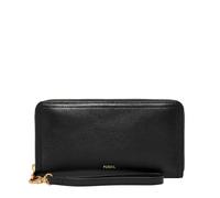 Fossil Logan Zip alrededor de la billetera de embrague Negro