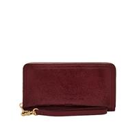 Fossil Logan Zip Around Clutch para mujer (1 unidad), rojo, 19.7 cm L x 1.9 cm W x 10.2 cm H, Casual