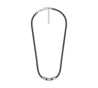Fossil Machine Collar de cuero marrón para hombre, JF05007998