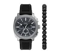 Fossil Machine FS6145SET - Reloj de Pulsera para Hombre, 42 mm, Acero Inoxidable, Color Plateado