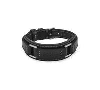 Fossil Machine JF04950040 - Pulsera de cuero negro para hombre