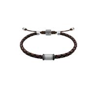 Fossil Machine Pulsera de Cuero Marrón para Hombre, JF05009998