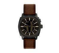 Fossil Machine Reloj para Hombre, Movimiento Ana-Digi Big Tic de 41 mm con Correa de Acero Inoxidable o Cuero