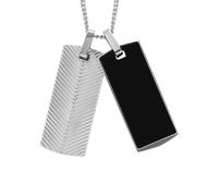 Fossil Collar Hombre, Collar Cadena Harlow Linear Texture, Gris Y Azul