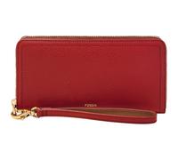 FOSSIL monedero Logan RFID Zip Around Clutch Garnet