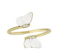 Fossil Mujer Anillo, Anillo Mariposa Madreperla Blanco Radiant Wings, 5.5