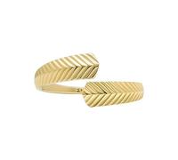 Fossil Anillo, Harlow Linear Texture Anillo Envolvente Acero Dorado, Dorado, 8