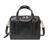Fossil Mujer Carlie Satchel, Negro, 25.4cm L x 13.97cm W x 20.32cm H