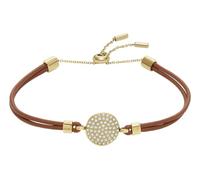 Fossil Mujer Component Pulsera Sadie Glitz Disc Cuero Marrón Medio JF04545710