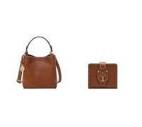 Fossil Mujer Jessie Bolso de cuero marrón y cartera Harwell, Estuche