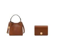 Fossil Mujer Jessie Bolso de cuero marrón y cartera Lennox, Estuche