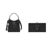 Fossil Mujer Jessie Bolso de cuero negro y cartera Harwell, Estuche