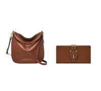 Fossil Mujer Jolie Bolso de cuero marrón y cartera Harwell, Estuche