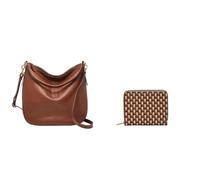 Fossil Mujer Jolie Bolso de cuero marrón y cartera Logan, Estuche