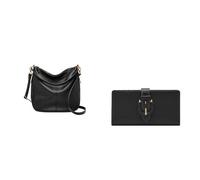 Fossil Mujer Jolie Bolso de cuero negro y cartera Harwell, Estuche