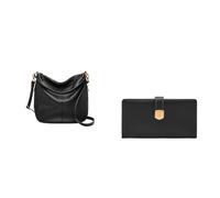 Fossil Mujer Jolie Bolso de cuero negro y cartera Lennox, Estuche