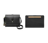 Fossil Mujer Kinley Bolso de cuero negro y cartera Liza, Estuche