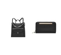 Fossil Mujer Parker Bolso de cuero negro y cartera Liza, Estuche