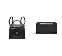Fossil Mujer Parker Bolso de cuero negro y cartera Liza, Estuche