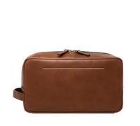 Fossil Neceser de Viaje de Cuero para Hombre, Westover Brown, Talla única, Juego de Afeitado con un Mango