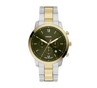 Fossil Neutra Reloj para Hombre de Acero Inoxidable Color Plateado de 44MM, FS6189