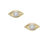FOSSIL Pendientes de Acero Inoxidable o Semi-Preciosos para Mujer con Cierre Lock Back, Oro Granola, Granola Dorado