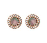 FOSSIL Pendientes de Acero Inoxidable o Semi-Preciosos para Mujer con Cierre Lock Back, Rosa Coral