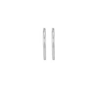 Fossil Pendientes de aro Ellis para Mujer JF04743040, Talla única, Acero inoxidable, Sin piedra preciosa, Plata Oscuro