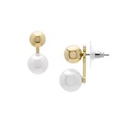 Fossil Pendientes de mujer de latón con cierre de poste/espiga