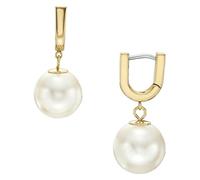 Fossil Pendientes para Mujer en Acero Inoxidable o Semipreciosos con Cierre de Palanca, Oro Amarillo