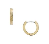 Fossil Harlow JF04771710 Pendientes de aro para Mujer, acero inoxidable, Talla única, Oro Metálico
