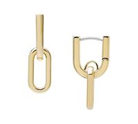 Fossil Pendientes de mujer en acero inoxidable dorado con cierre de aro