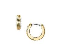 Fossil Pendientes de mujer en acero inoxidable dorado con cierre de aro