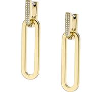 FOSSIL Pendientes para Mujer en Acero Inoxidable o Semipreciosos con Cierre de Palanca, Oro con Purpurina